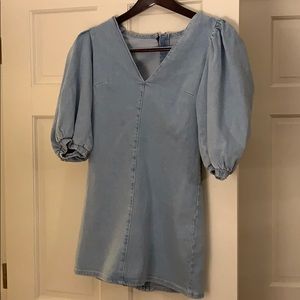 Jean Zara Balloon Sleeve Dress